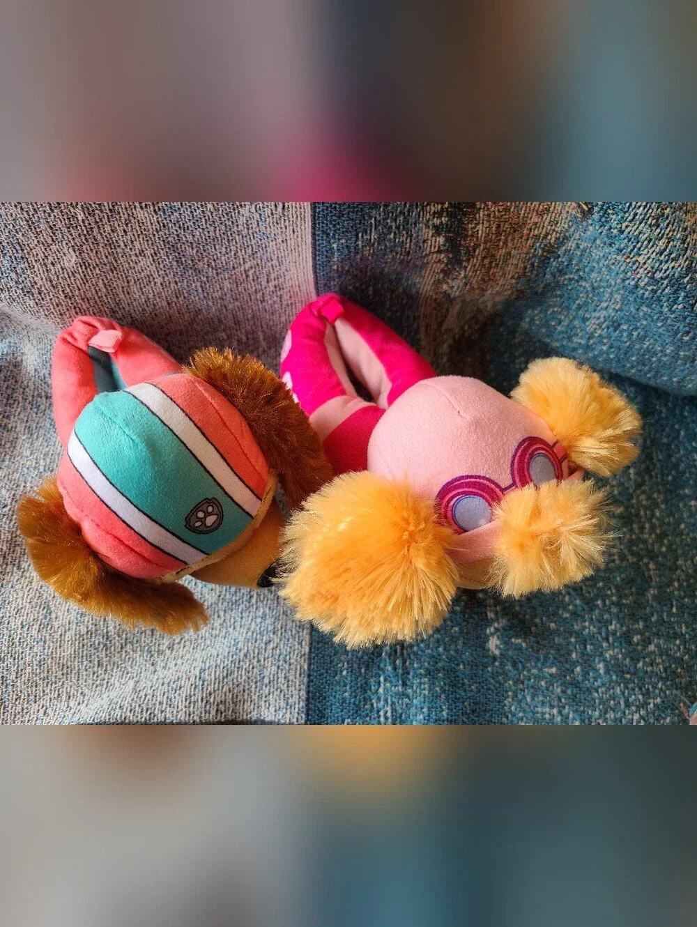 Toddler 5/6 Paw Patrol plush 3D character slippers pink Skye & Liberty like new